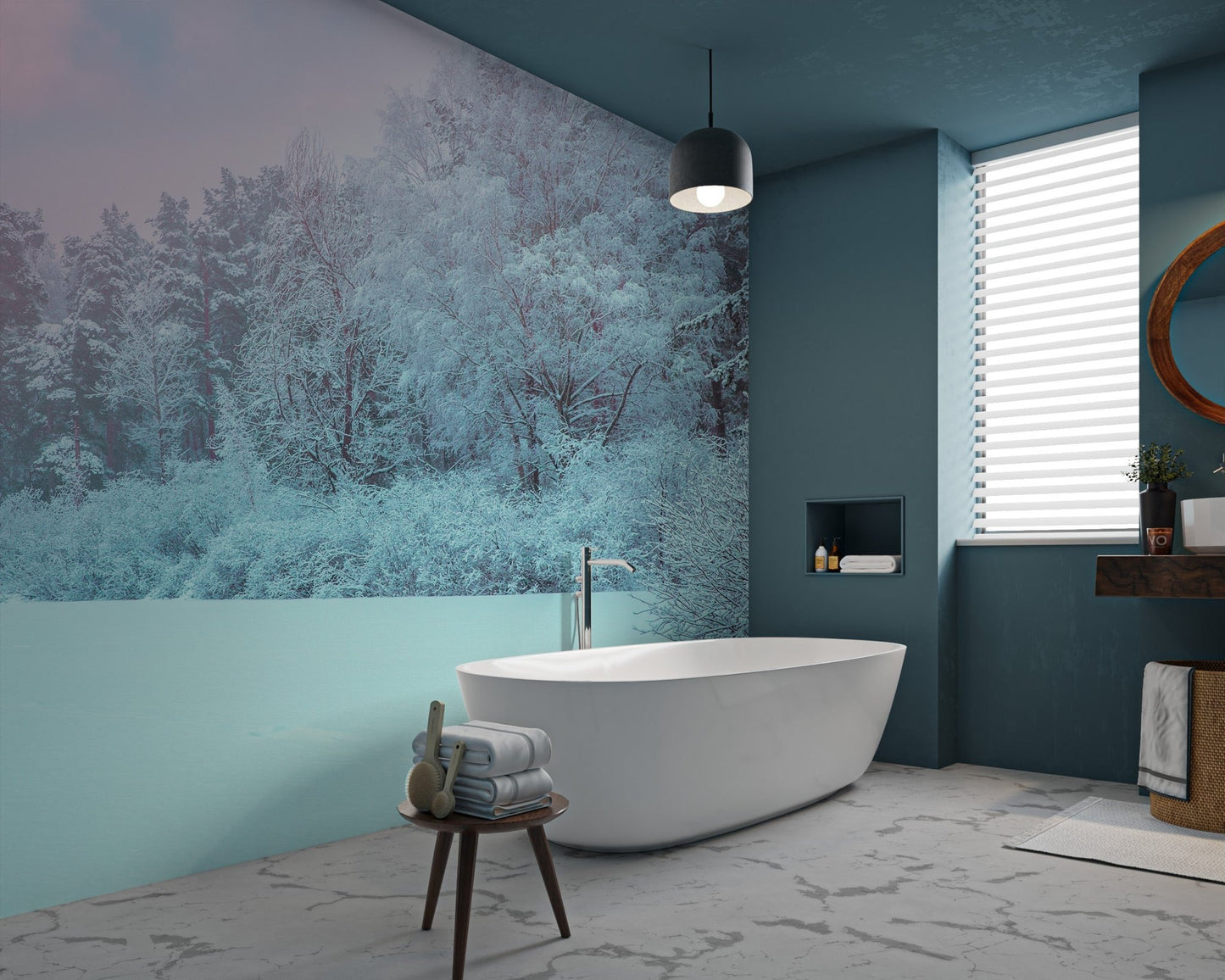 Winter Landscape Snow Forest Wallpaper - Wallanza