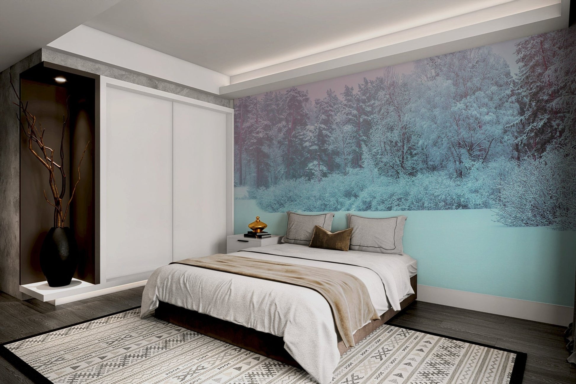 Winter Landscape Snow Forest Wallpaper - Wallanza