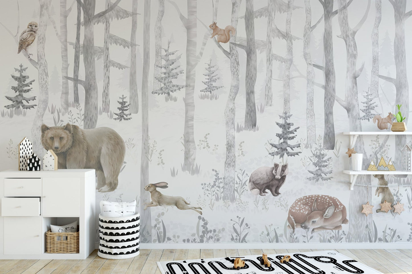 Winter Wildlife Wall Mural - Wallanza