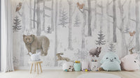 Winter Wildlife Wall Mural - Wallanza