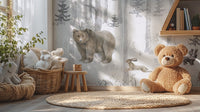 Winter Wildlife Wall Mural - Wallanza
