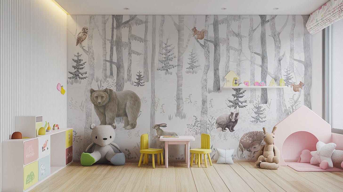 Winter Wildlife Wall Mural - Wallanza