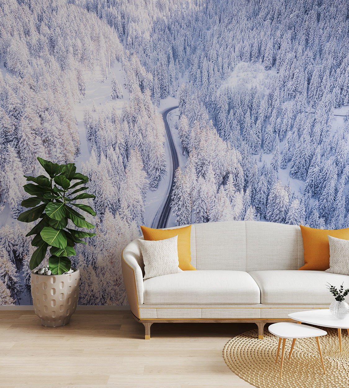 Winter Wonderland Forest Wallpaper - Wallanza