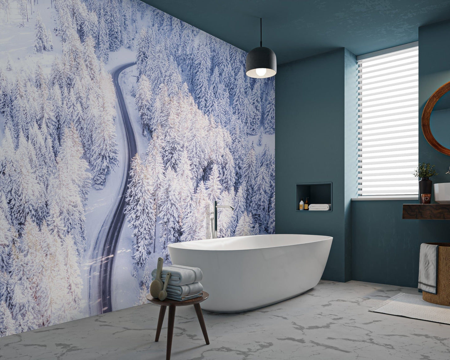 Winter Wonderland Forest Wallpaper - Wallanza