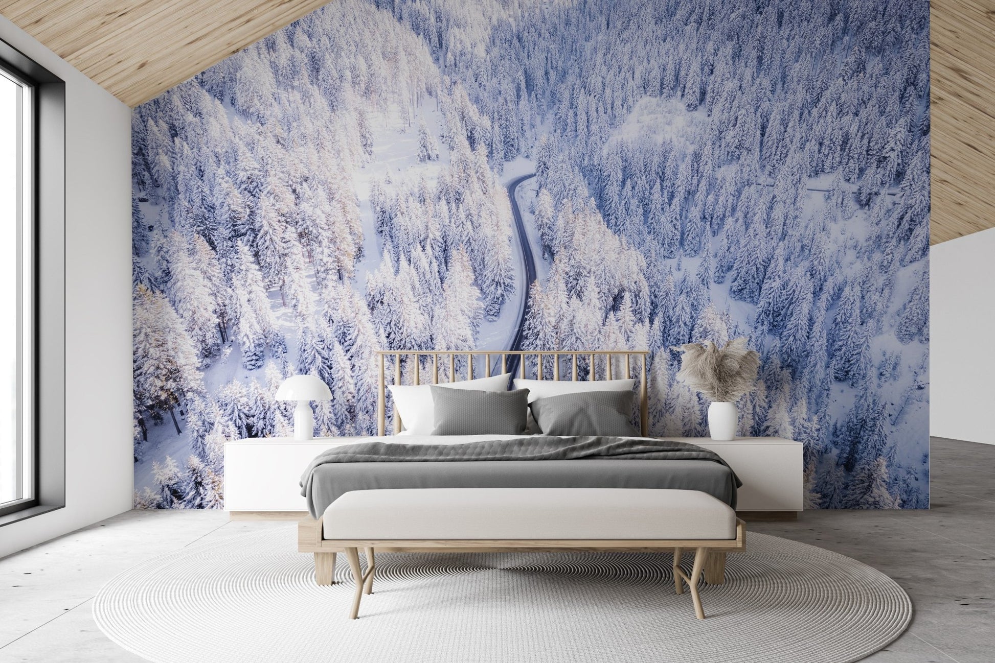 Winter Wonderland Forest Wallpaper - Wallanza