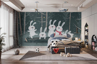 Winter Wonderland Rabbit Wallpaper Mural - Wallanza