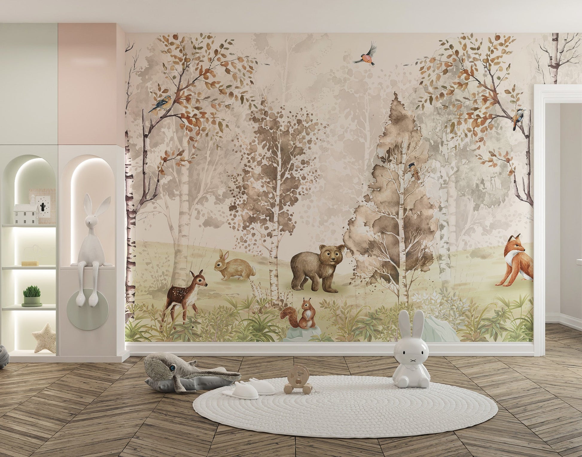 Woodland Animals Wall Mural - Wallanza