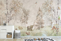 Woodland Animals Wall Mural - Wallanza