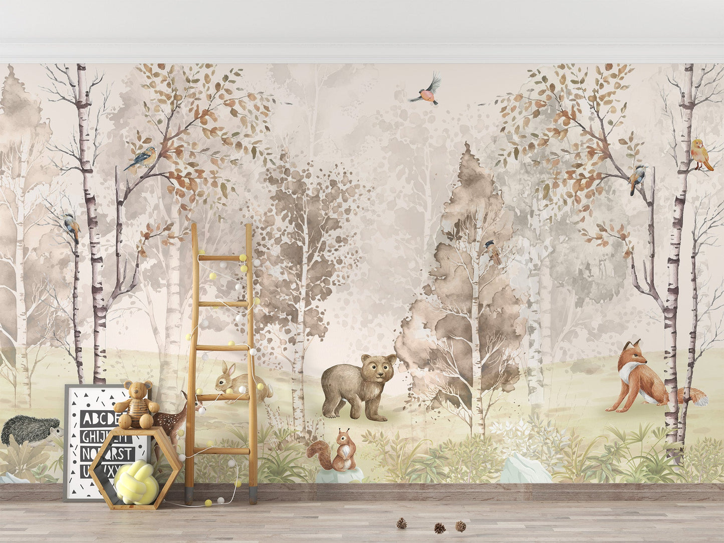 Woodland Animals Wall Mural - Wallanza