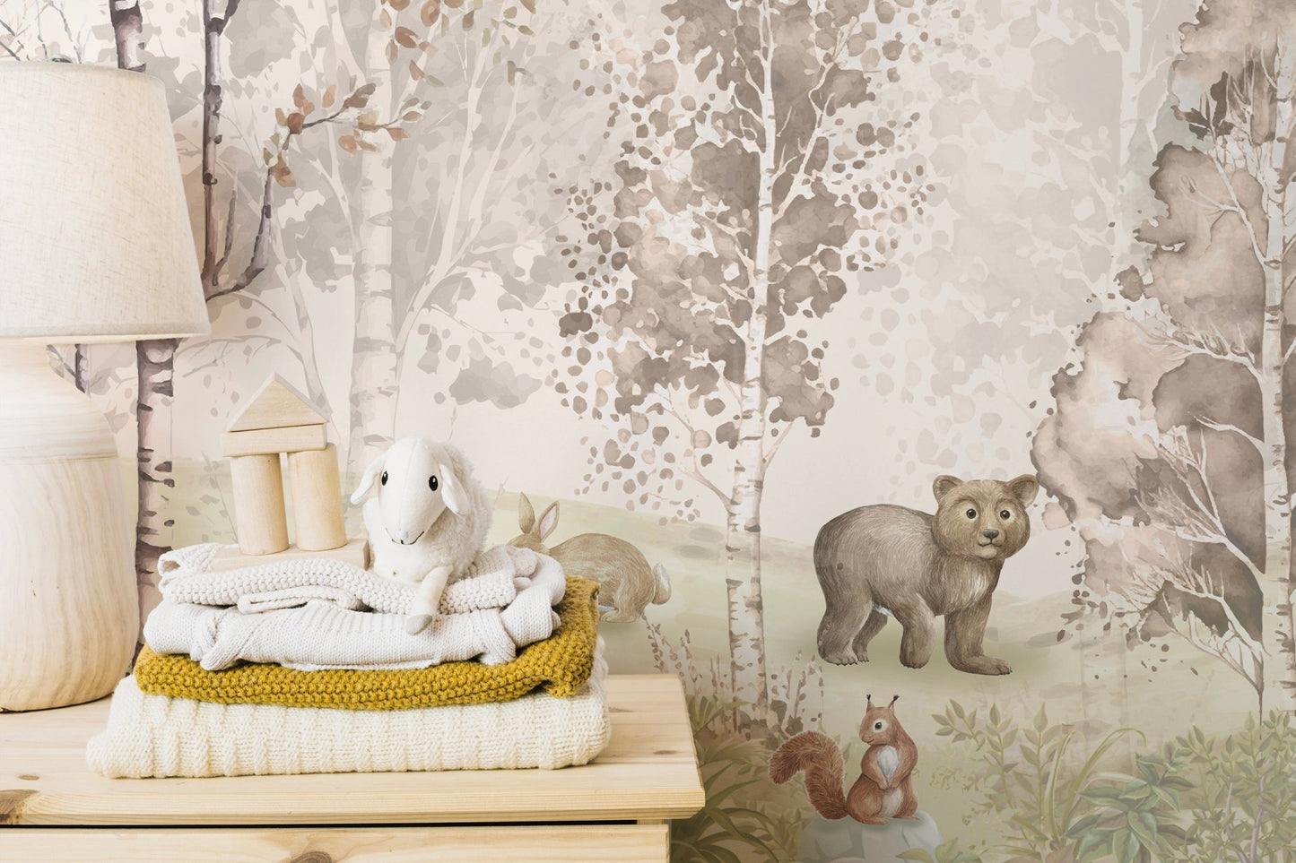 Woodland Animals Wall Mural - Wallanza