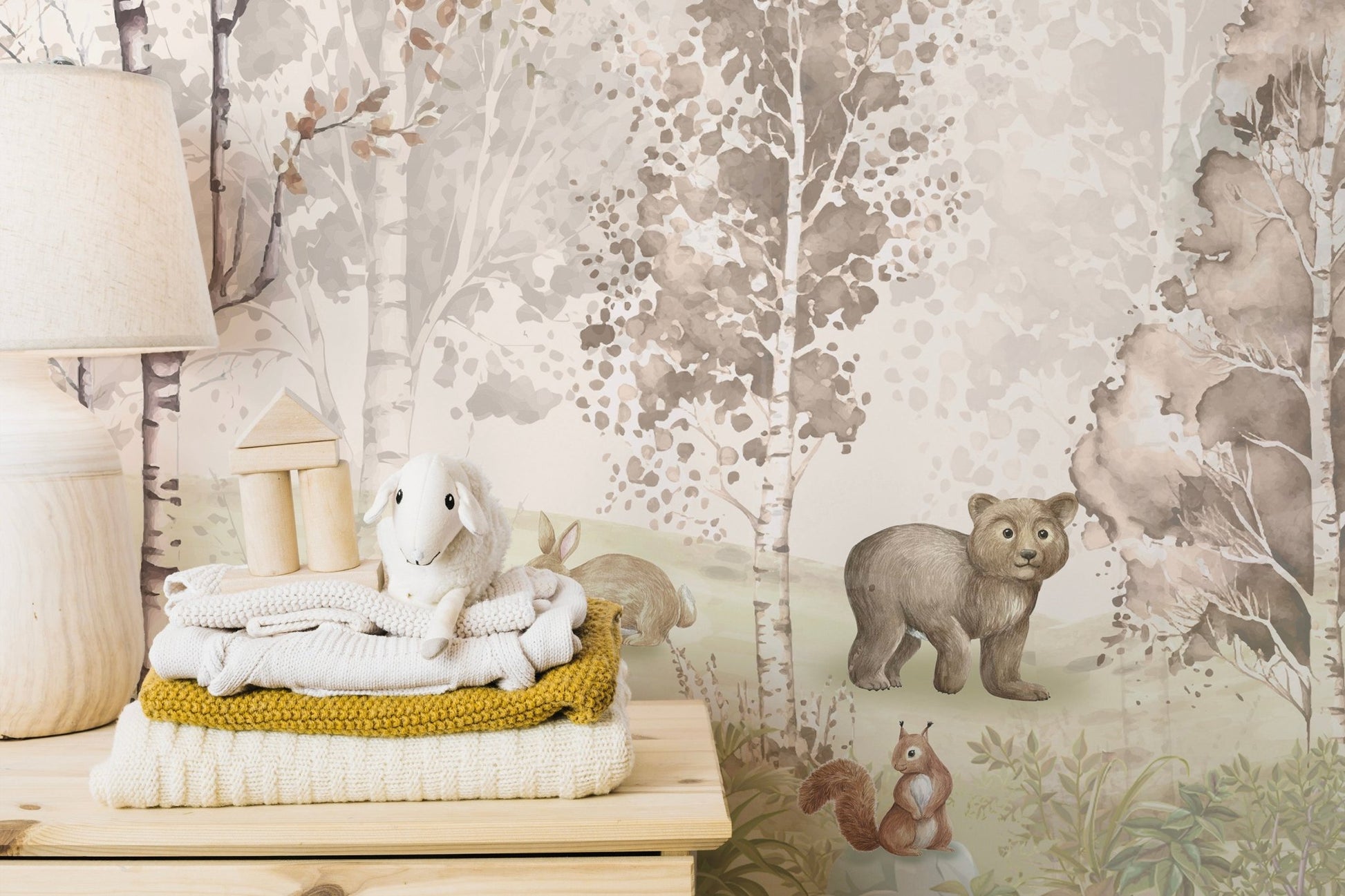 Woodland Animals Wall Mural - Wallanza