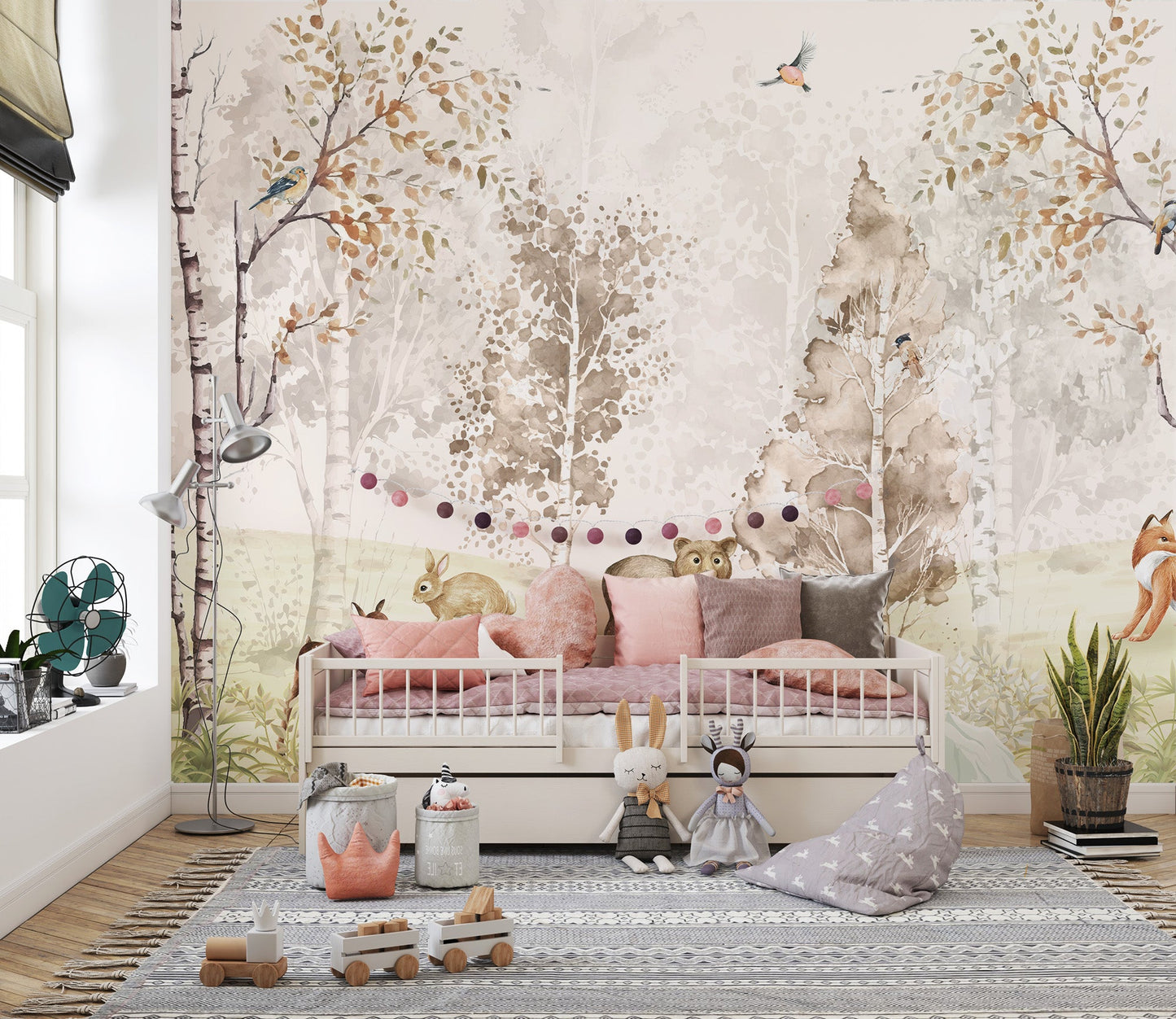Woodland Animals Wall Mural - Wallanza