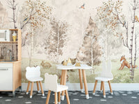 Woodland Animals Wall Mural - Wallanza