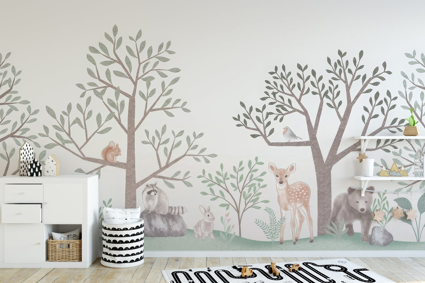 Woodland Creatures Wall Mural - Wallanza