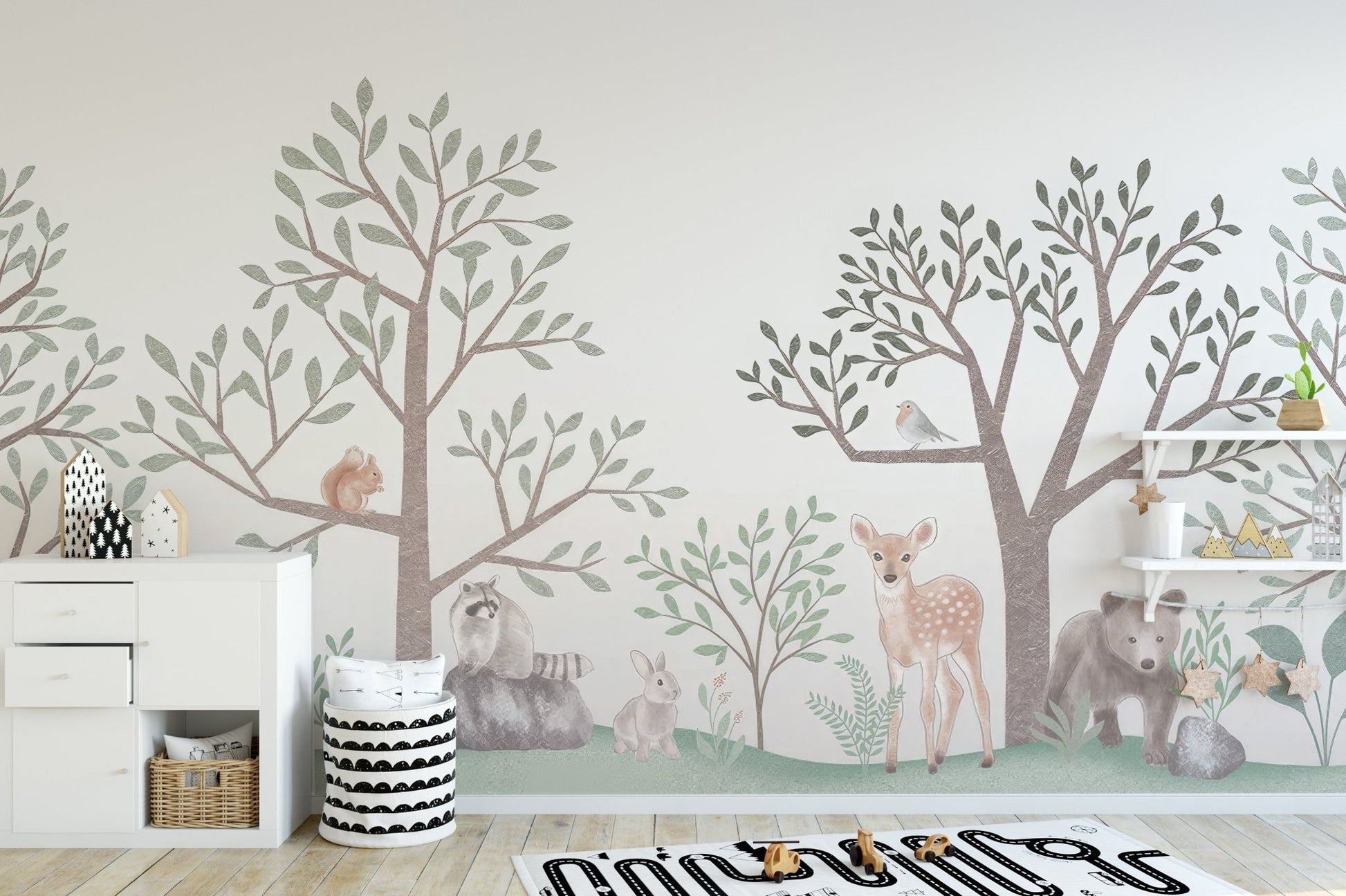 Woodland Creatures Wall Mural - Wallanza
