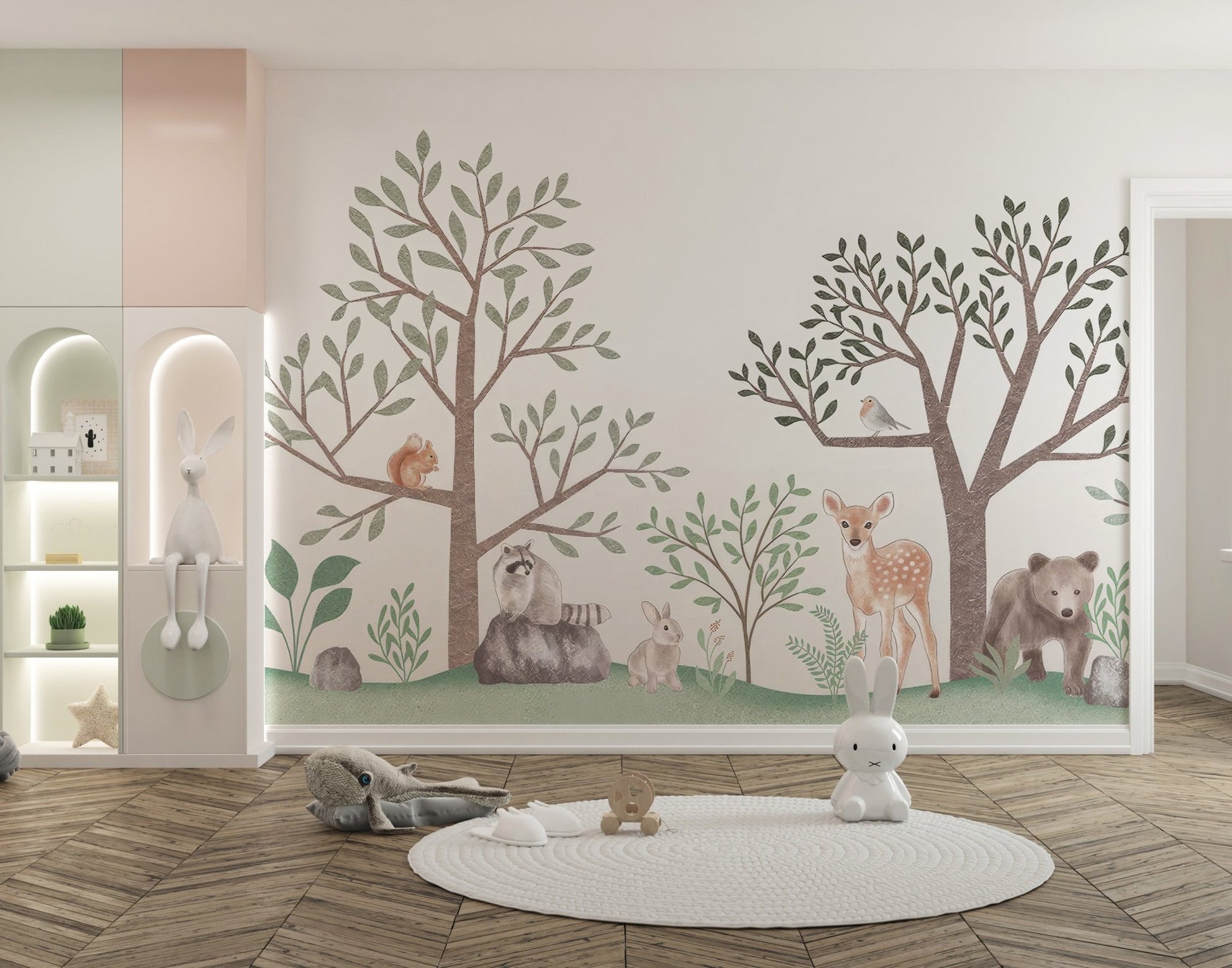 Woodland Creatures Wall Mural - Wallanza
