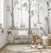 Woodland Creatures Wallpaper Mural - Wallanza