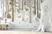 Woodland Forest Friends Wall Mural - Wallanza