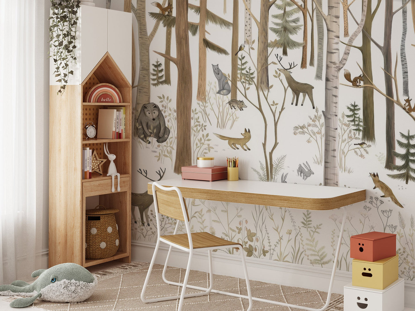 Woodland Forest Friends Wall Mural - Wallanza