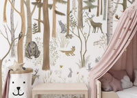 Woodland Forest Friends Wall Mural - Wallanza