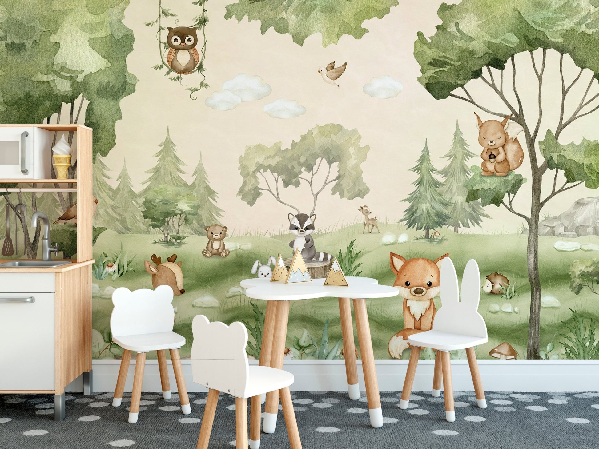 Woodland Joy Kids Wall Mural - Wallanza