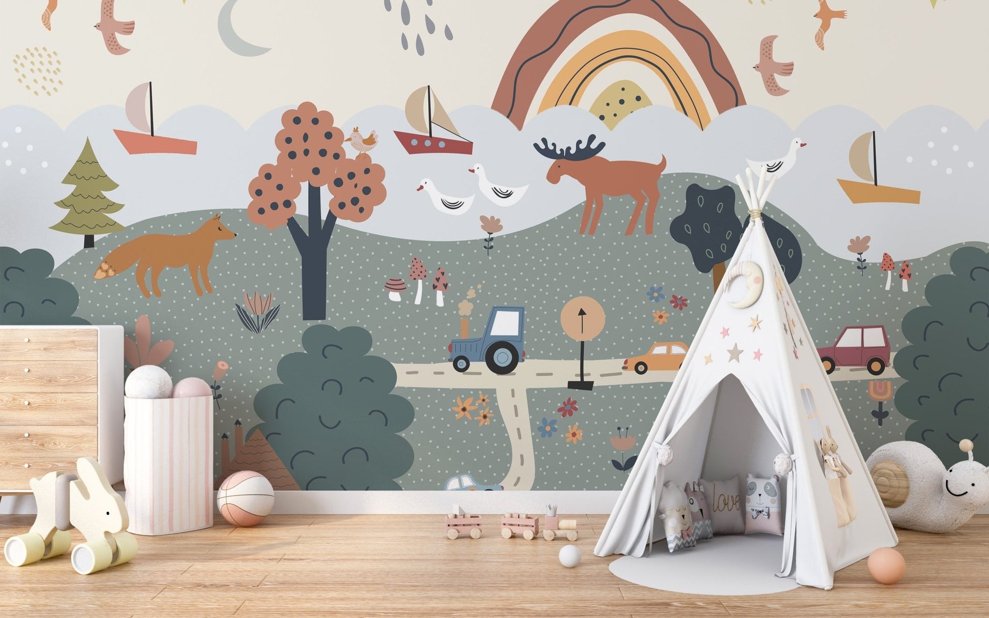 Woodland Nursery Wallpaper - Wallanza