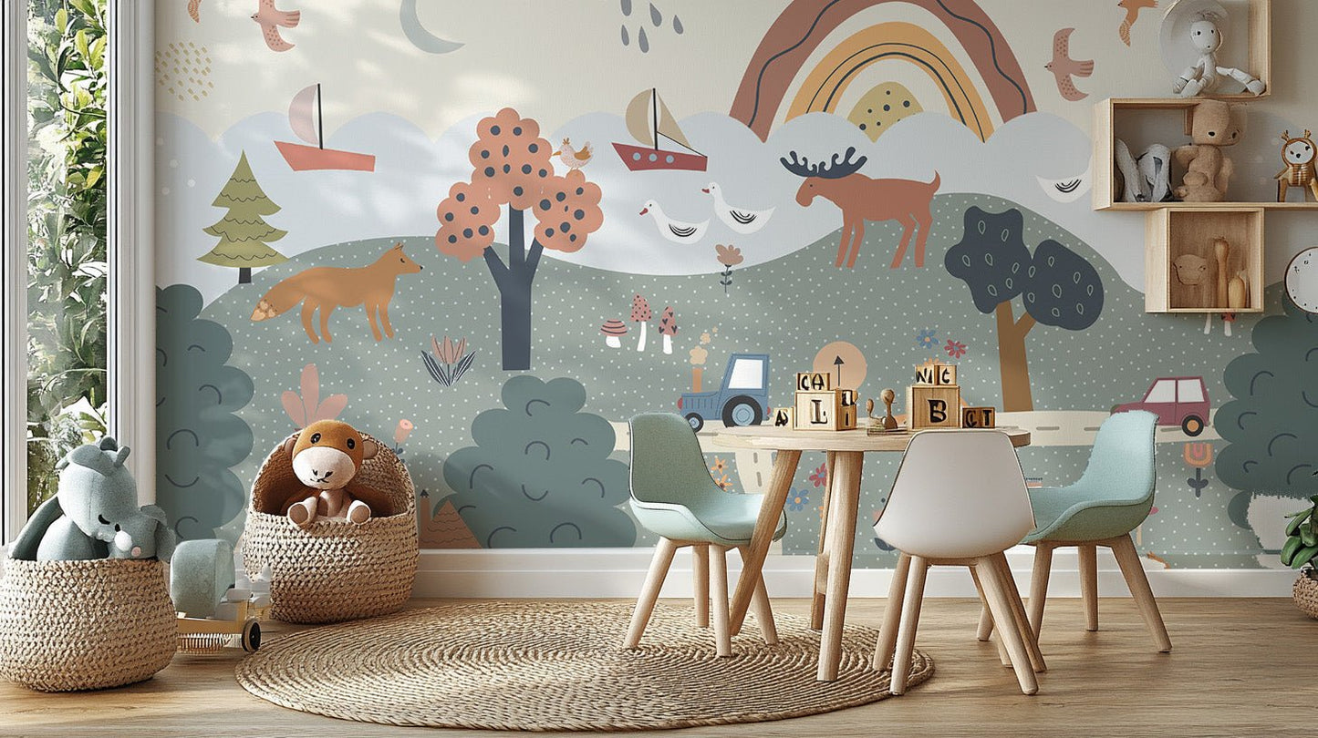 Woodland Nursery Wallpaper - Wallanza