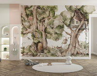 Woodland Treehouse Wall Mural - Wallanza