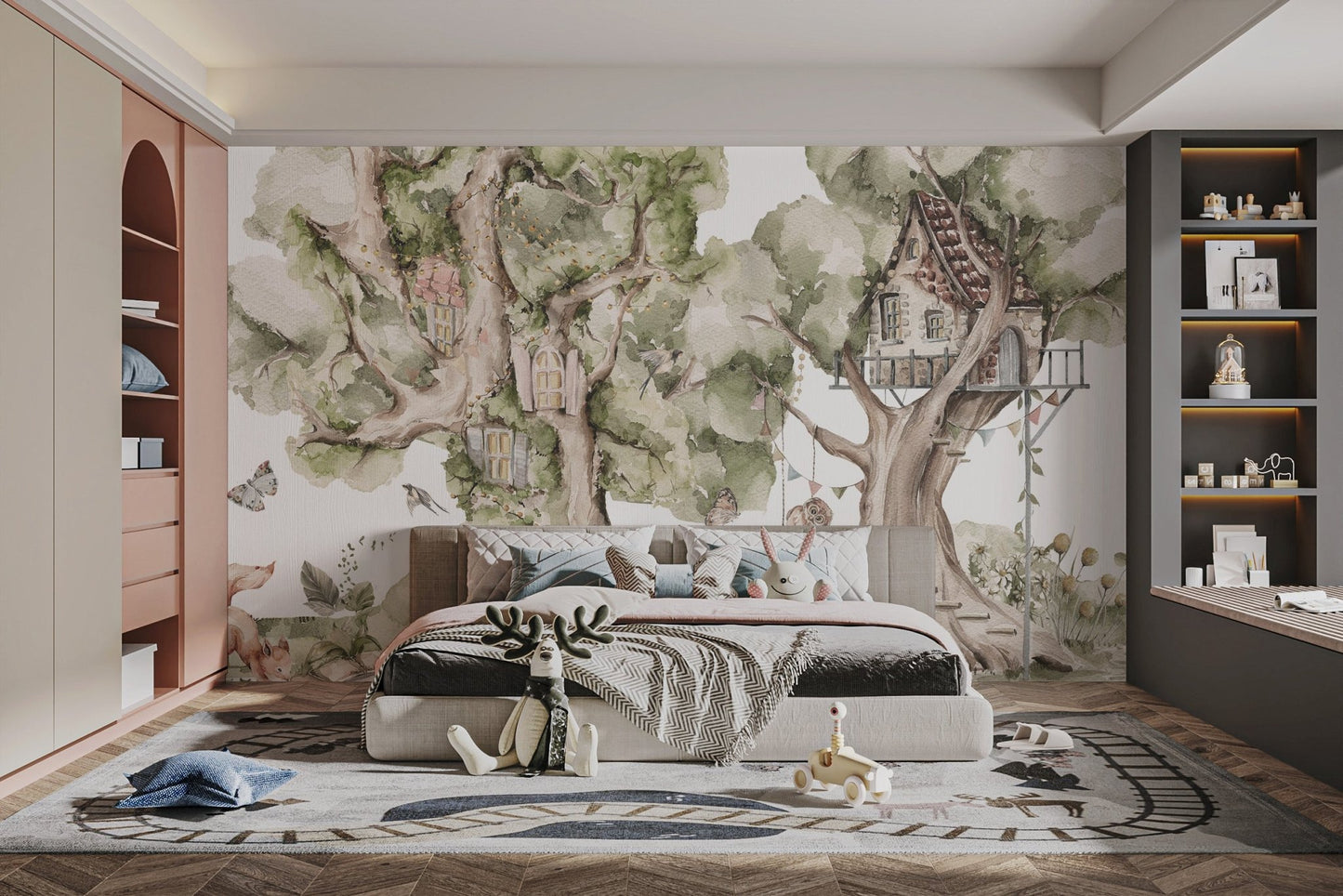 Woodland Treehouse Wall Mural - Wallanza