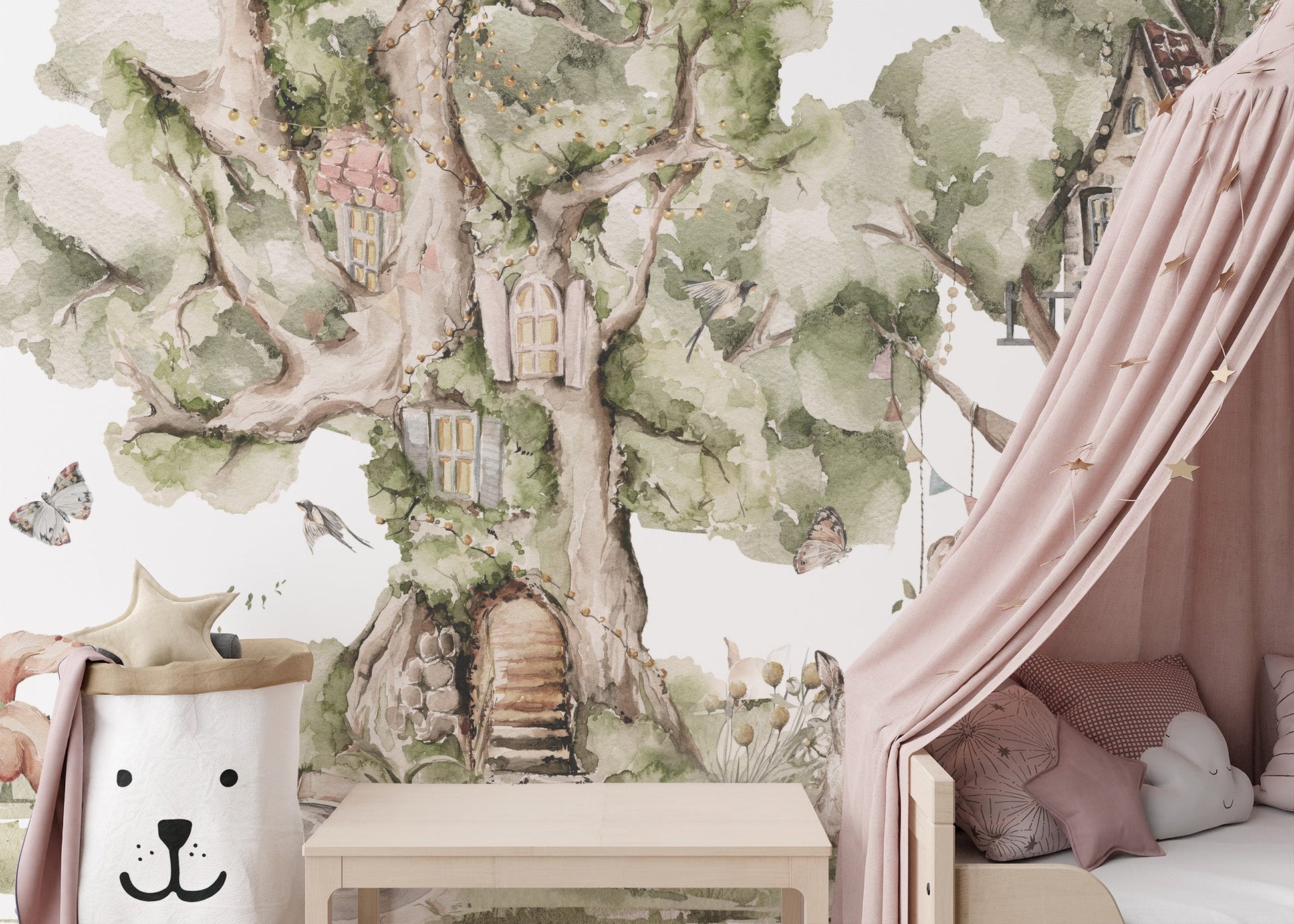 Woodland Treehouse Wall Mural - Wallanza