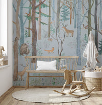 Woodland Wildlife Wallpaper Mural - Wallanza
