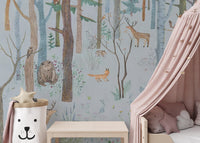 Woodland Wildlife Wallpaper Mural - Wallanza