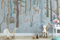 Woodland Wildlife Wallpaper Mural - Wallanza