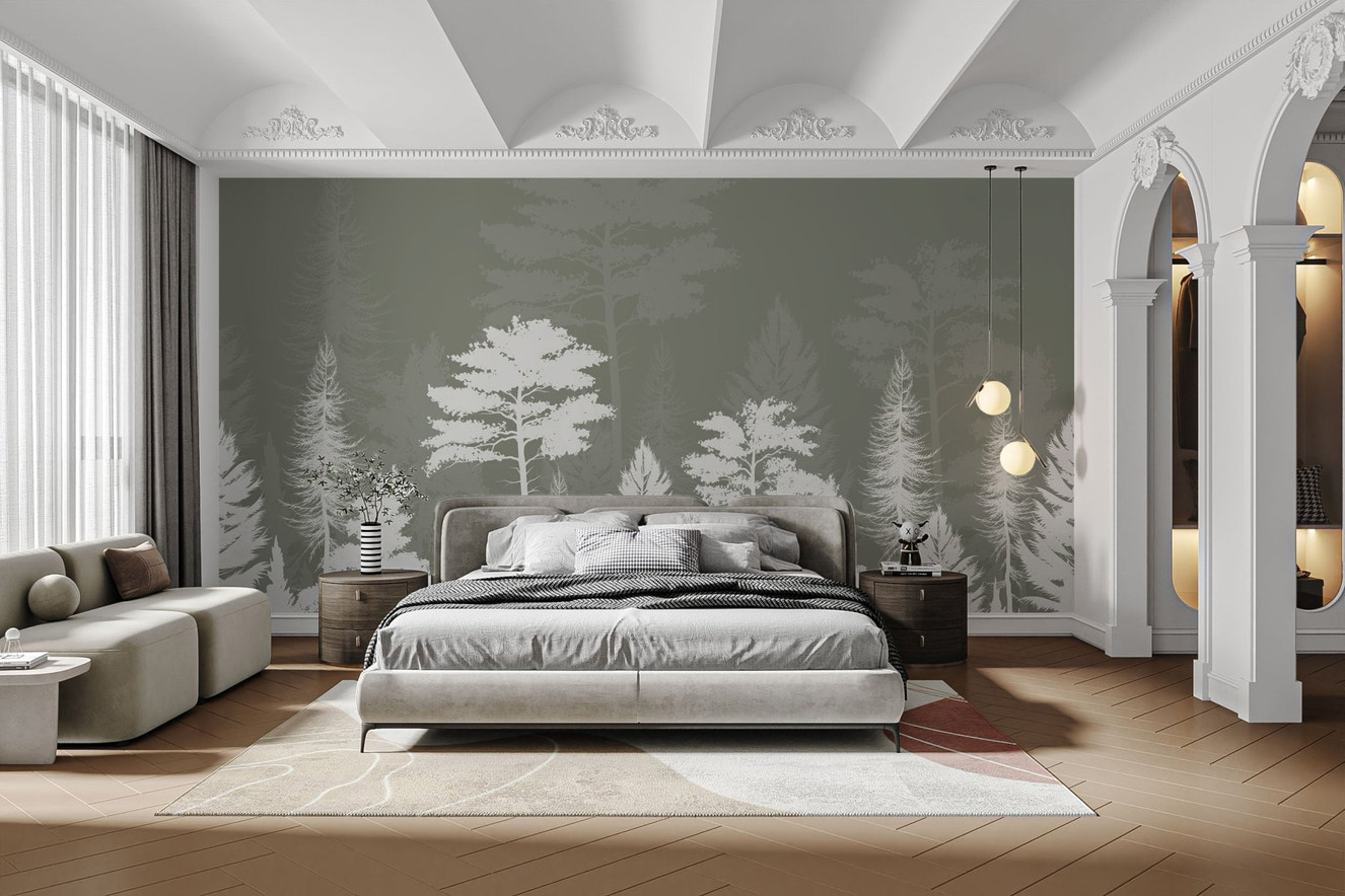 Woods Shadow Wallpaper Mural - Wallanza